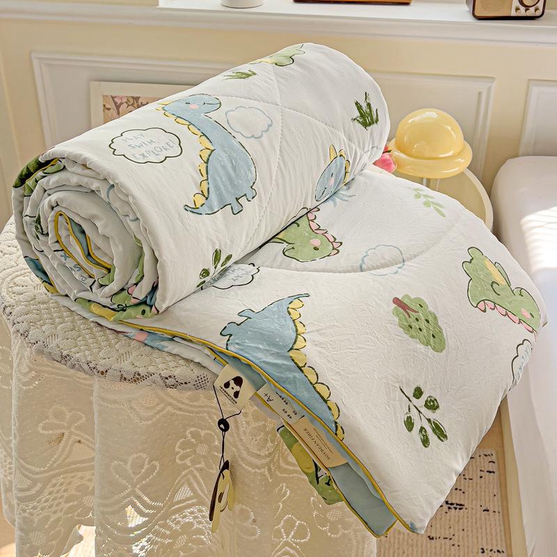 Охлаждающее летнее одеяло класса А для младенцев из стираного хлопка и соевого волокна