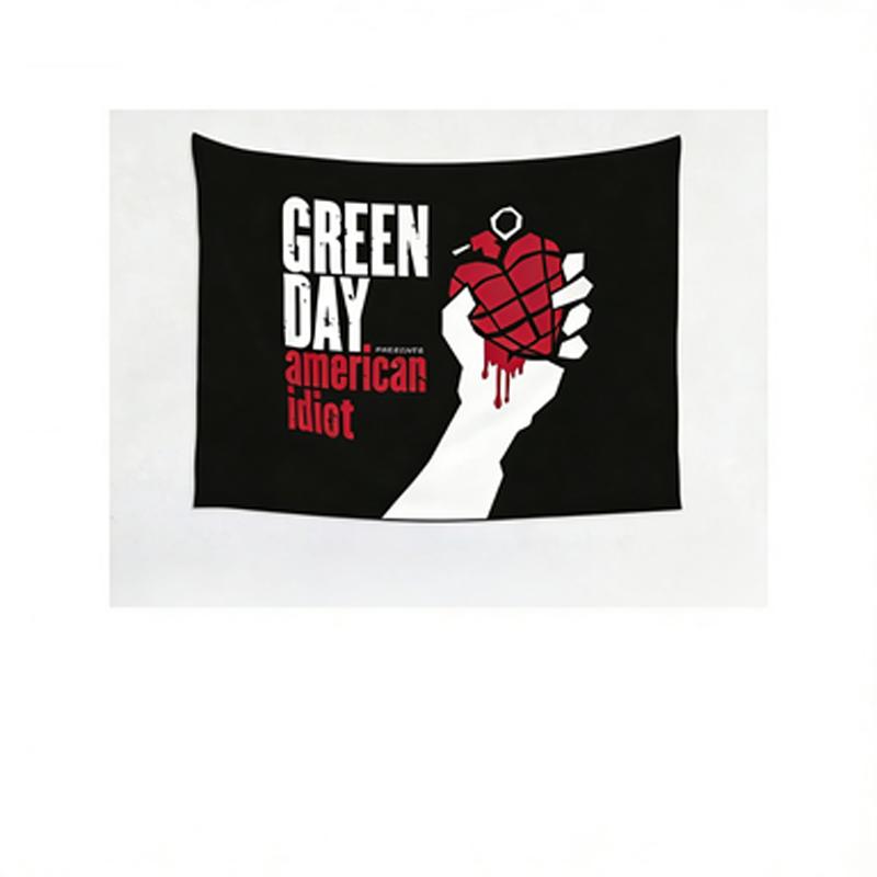 Green Day American Idiot Панк-рок Гобелен Односторонний 2D Печать Стильный Декор Спальни Общежития Гостиной Аксессуар Подарок