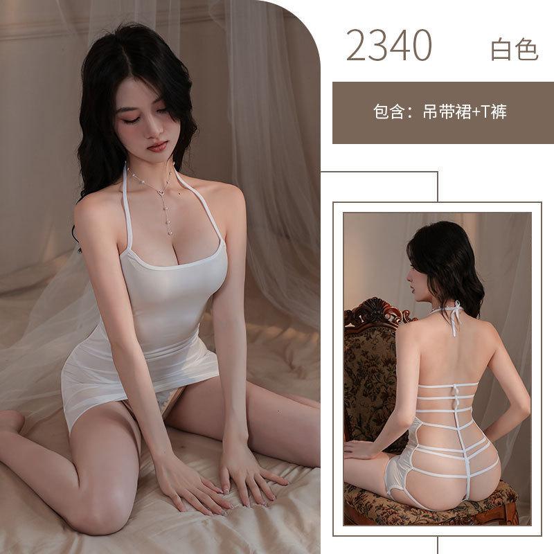 Sexy underwear perspective sexy mesh, hot teasing, free of suspenders