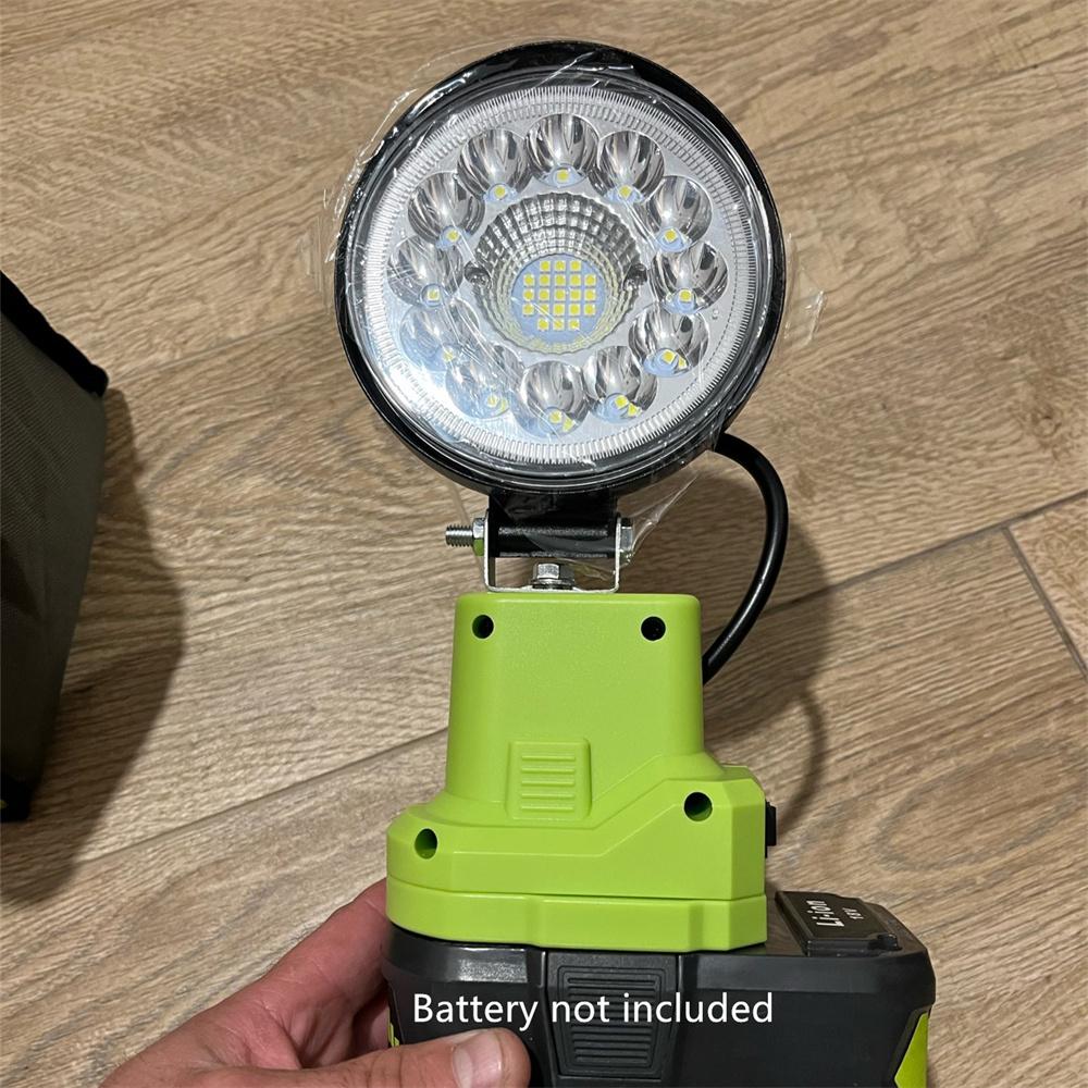 1x Cordless LED Work Light 4" 33LED 5400LM For Ryobi 14.4V 18V Li-Ion Batteries