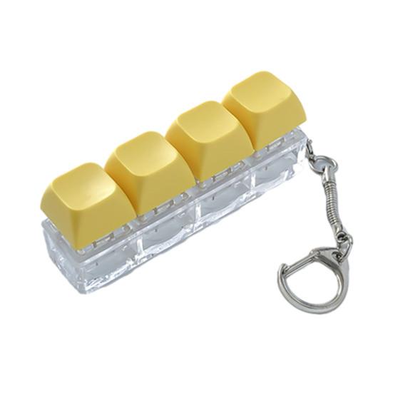 Игрушка-антистресс для пальцев 3/4-клавишная клавиатура Fidget Toy Кнопка-стресс Мини-брелок Брелок-кликер Карманный размер Механический офисный декомпрессор