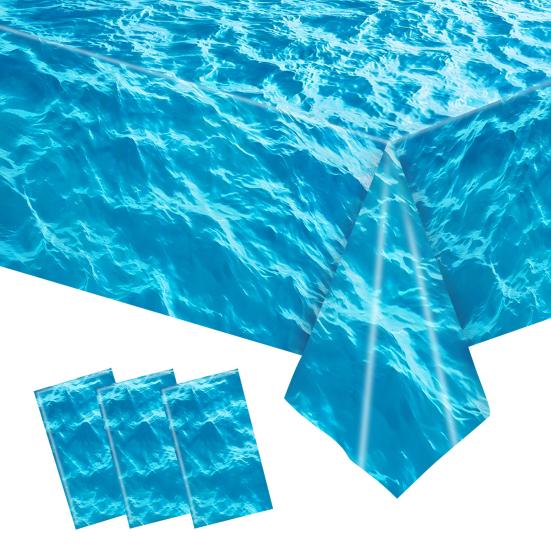 1/2 шт. скатерть водонепроницаемая маслостойкая легко моющаяся многоразовая одноразовая скатерть для вечеринок скатерть на тему океана