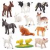 Simulation Farm Poultry Animal Model Cat Dog Pig Goat Donkey Horse Chicken Pasture Cub Scene Ornament Toy