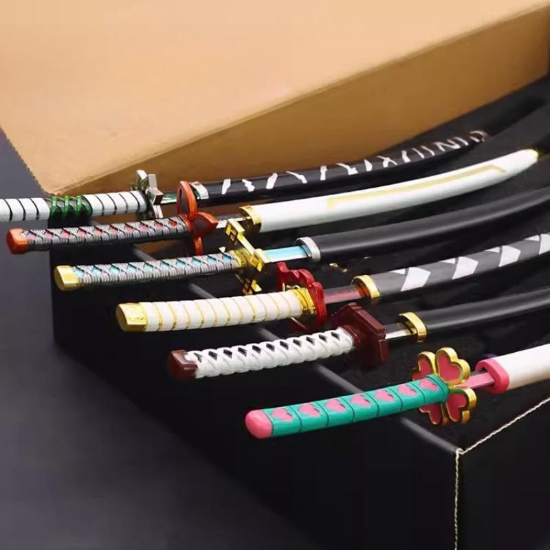 25 см металлический меч убийцы демонов Катана Танджиро меч Кимецу Но Яиба железный нож ниндзя японский катана самурайский меч детская игрушка Ainme подарок