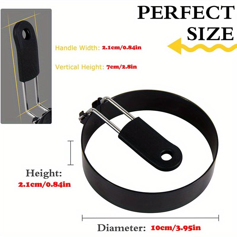 4pcs Stainless Steel Omelette Rings, Pancake Molds for Frying Eggs and Omelets, Kitchen Gadgets, Kitchen Utensils