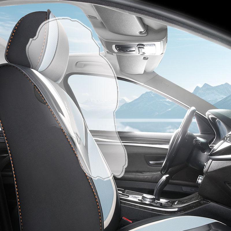 1 шт. Полностью кожаная подушка для автомобильного сиденья, полностью закрытый дышащий чехол для сиденья, перфорированная кожа наппа, одинарный лист, всесезонная совместимая подкладка