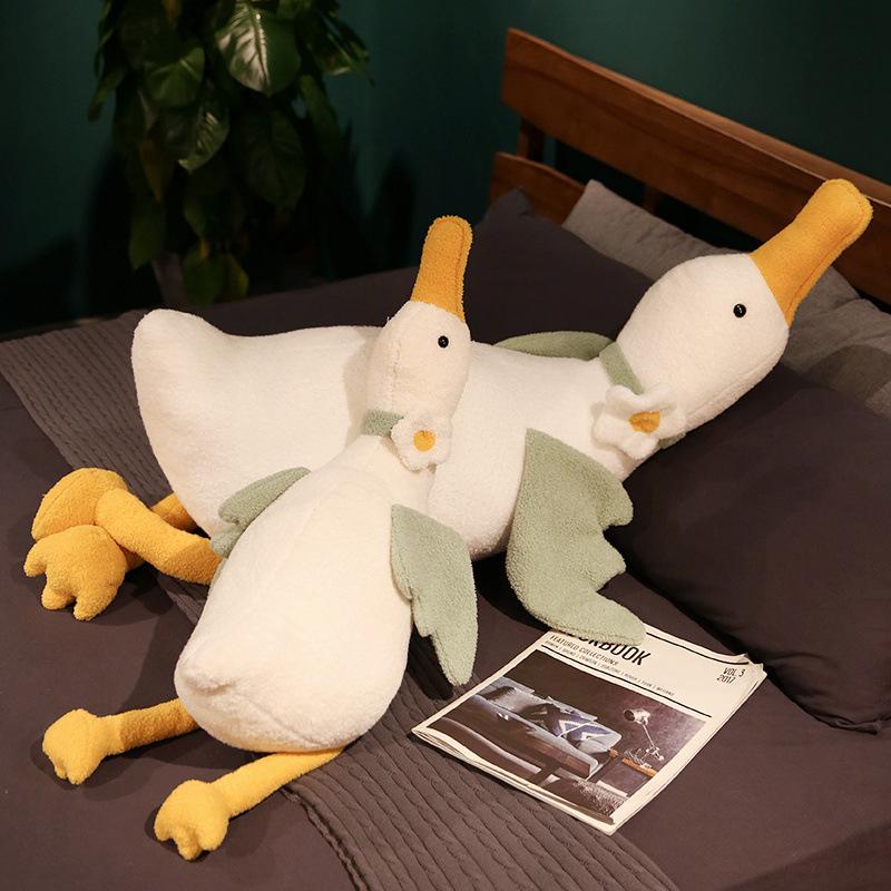 Cartoon Big Goose Doll Plush Toy Big White Goose Doll Children Girl Sleeping Soothing Pillow Doll
