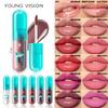 YOUNG VISION Блеск для губ с маслом авокадо и витамином Е - 6 цветов, нелипкий, стойкий блеск для губ, водостойкая, неразмазывающаяся помада с увлажняющим маслом
