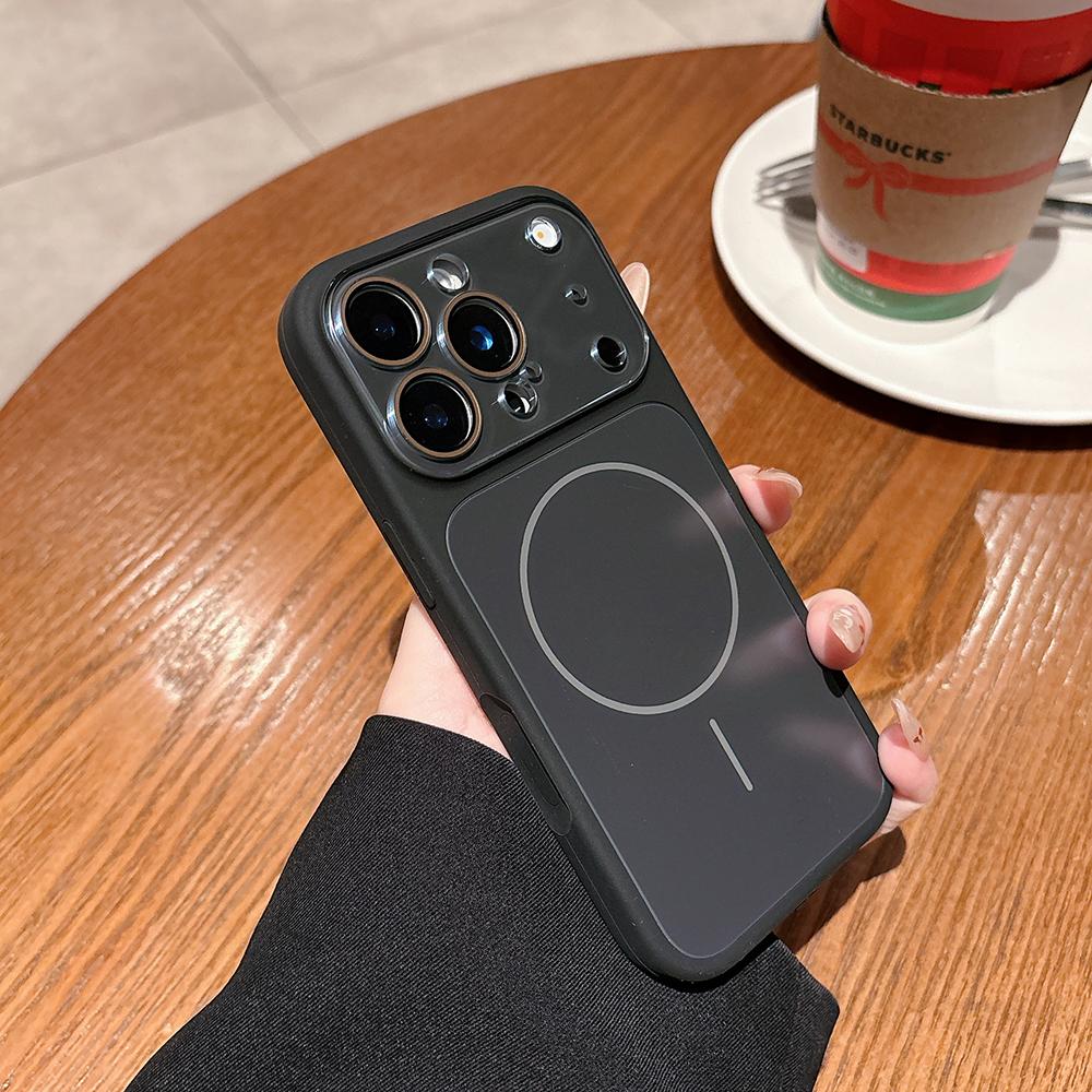 Роскошный чехол для телефона с защитой камеры из стекла для iPhone 17 16 15 14 13 Pro Max 17Pro Для Magsafe Магнитный Жидкий Силикон Мягкая Крышка