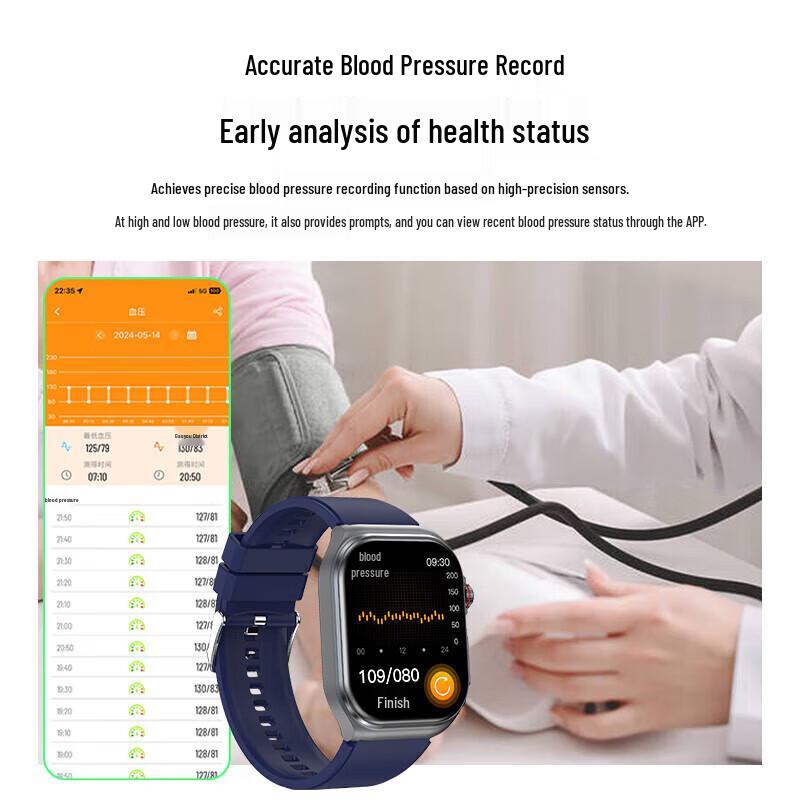 Умные часы BLEBO ET585 с мультисенсором для здоровья (Китайская версия)