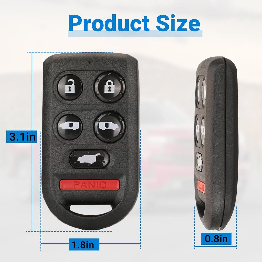Key Fob Keyless Entry Remote Control Compatible with 2005 2006 2007 2009 2009 2010 Honda Odyssey Car Key Replacement for OUCG8D-399H-A 72147-SHJ-A61