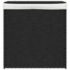 VidaXL Panier à linge avec 2 sections noir 53x35x57 cm résine tressée 372037