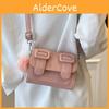 Шикарная маленькая сумка кроссбоди во французском стиле для женщин, модная из искусственной кожи, летние аксессуары, розовая