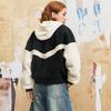 Converse SHERPA VARSITY Бейсбольные майки Женские Черно-белые Бейсбольный воротник Умеренный Прямой крой 10025206-A01