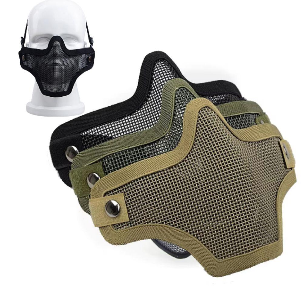 Adjustable Metal Face Mask Protective Strike Steel Mesh Mask Half Face Wire Mask Cosplay Costume