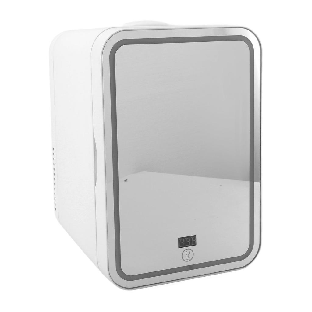 Portable Mirrored Beauty Fridge With Lighting 8L Mini Fridge Skin Care Makeup Storage with Mirror