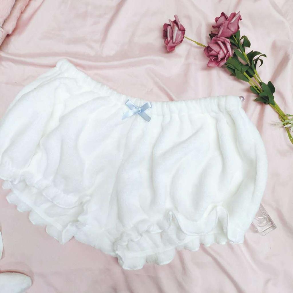 Женское нижнее белье для косплея, зимний бархатный топ и трусики Kawaii Bunny, пижамы для девочек, одежда для сна, комплекты домашней одежды