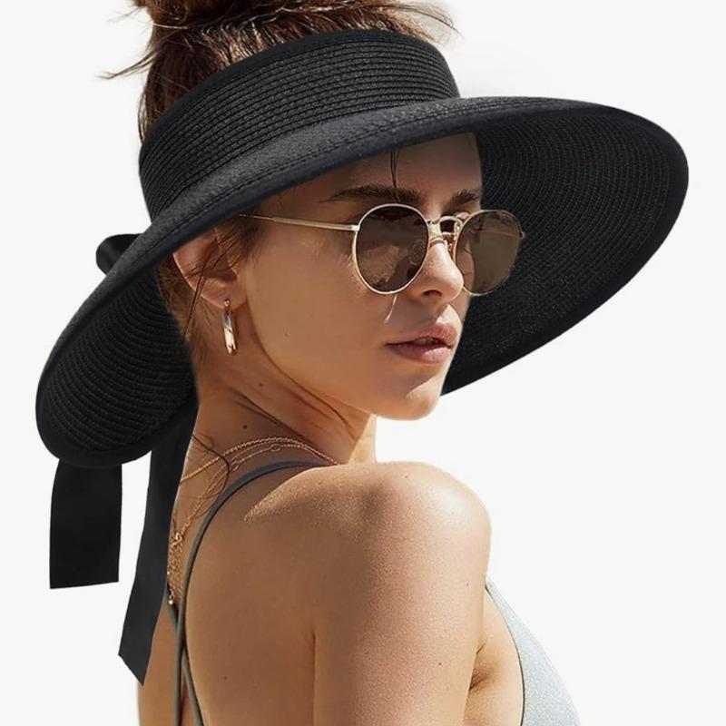 Соломенная шляпа детская летняя новая защита от ультрафиолета пляжная шляпа с большими полями солнцезащитный козырек шляпа из рафии