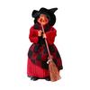 Хэллоуин Ведьма Кукла Украшение Жуткая Статуэтка Ведьмы с Метлой для Дома Гостиной Каминной Полки Приставного Столика Настольный Декор