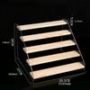 Acrylic Display Shelf Riser Wood Stand Perfume Rack Step Ladder