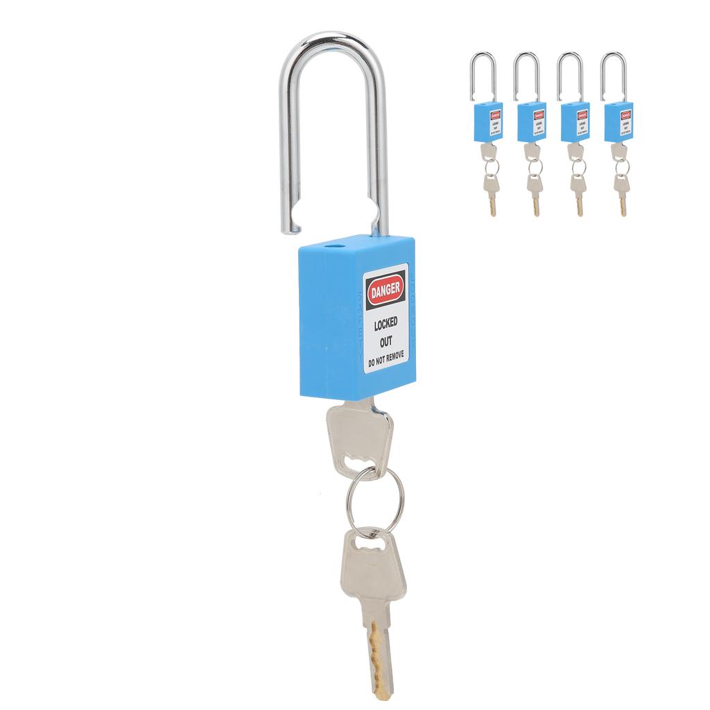 5 комплектов 1,5-дюймовых навесных замков безопасности, стальная балка, изолированный замок с ключами для промышленного оборудования