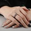 Seulement Love Black Infinity Heart Couple Rings for Women Men Stainless Steel Jewelry for New Listing Gothic Accessories