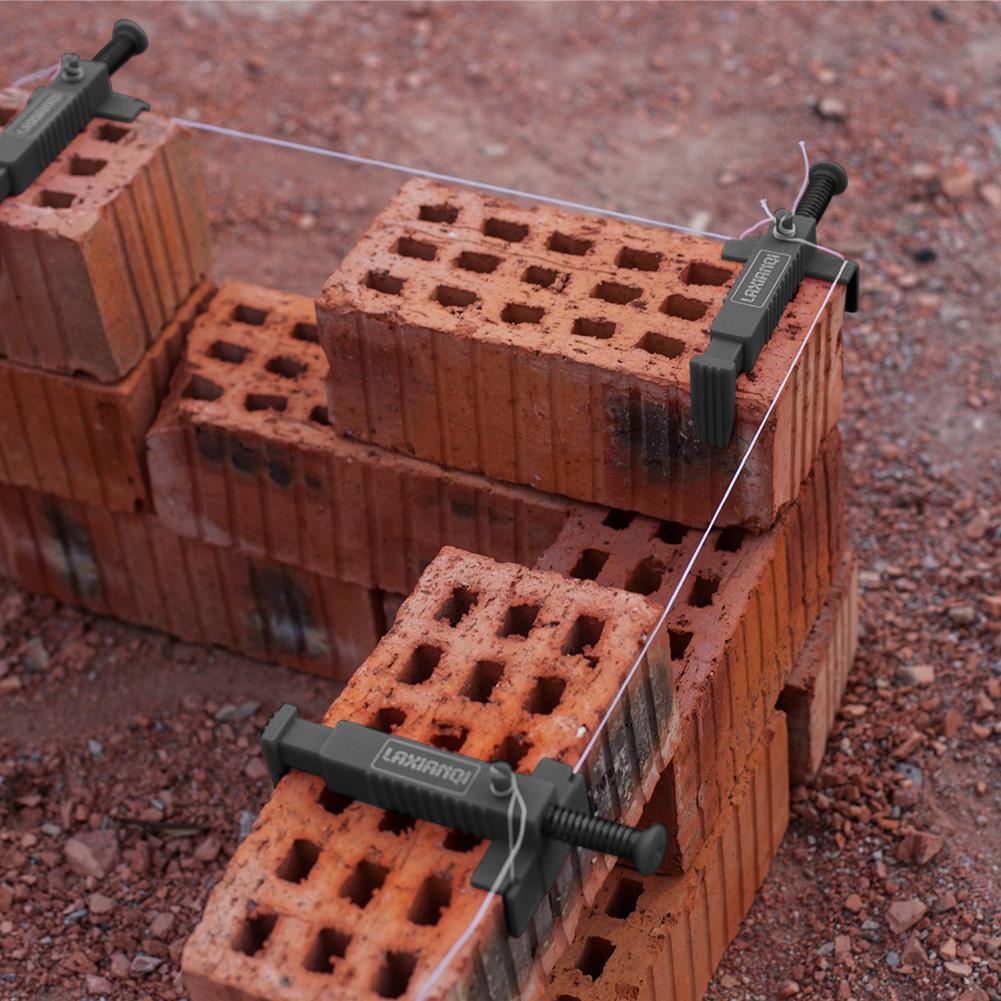 2 шт. Инструменты каменщика Строительные инструменты Линейка для кладки стен Кирпичные зажимы для шнура Бегунки для шнура 9-12 см Линейка для кирпичной кладки Прокладчик шнура Ящик