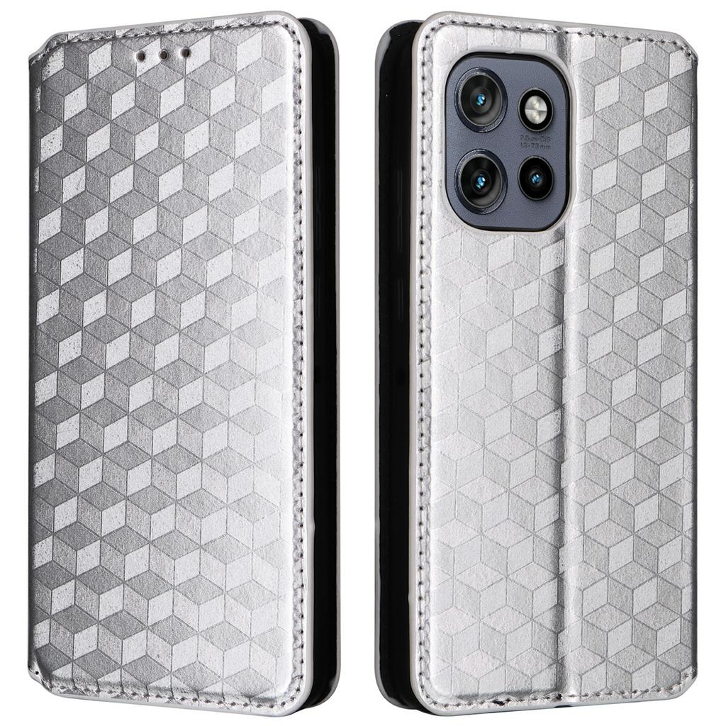 Кошелек-чехол для Motorola Edge 60 Neo 5G/Thinkphone 25 5G/Edge 50 Neo 5G/Moto S50 5G, кожаный чехол для телефона с тиснением в виде ромба