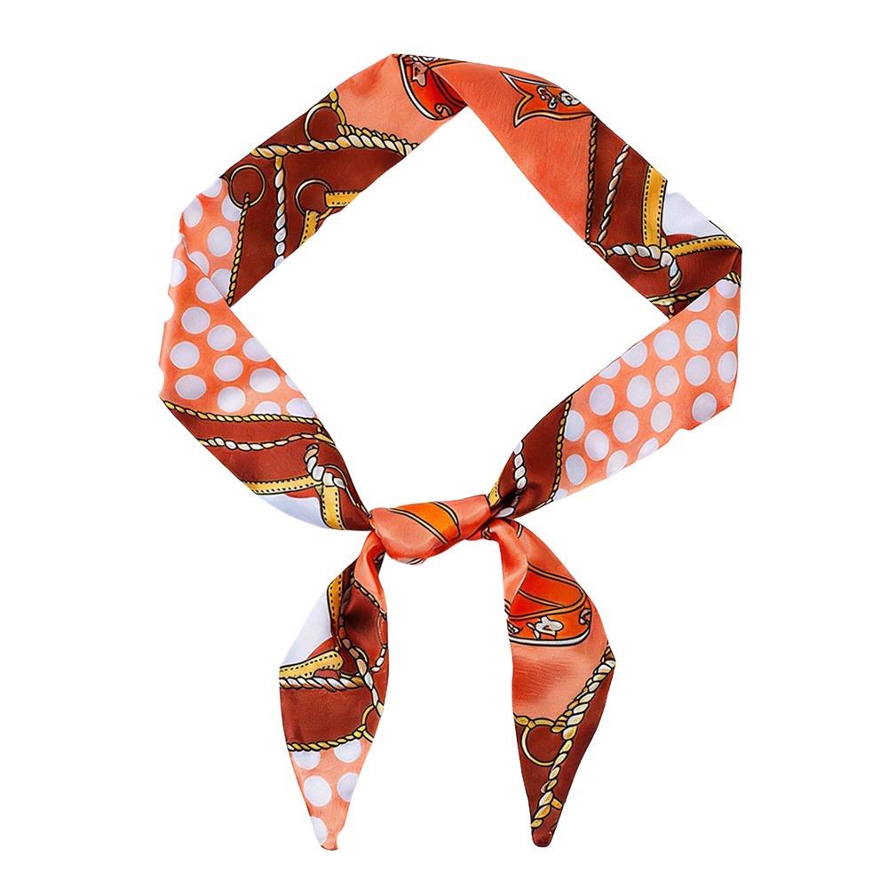 Long Slender Scarf Double-Sided Streamer Handbag Handle Ribbon Hair Band  Neckwear/Wrist/Waistband