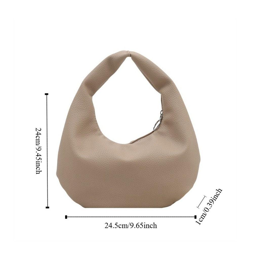Casual Solid Color Clutch Bags Pu Leather Small Tote Bag Women Commute Handbags Party