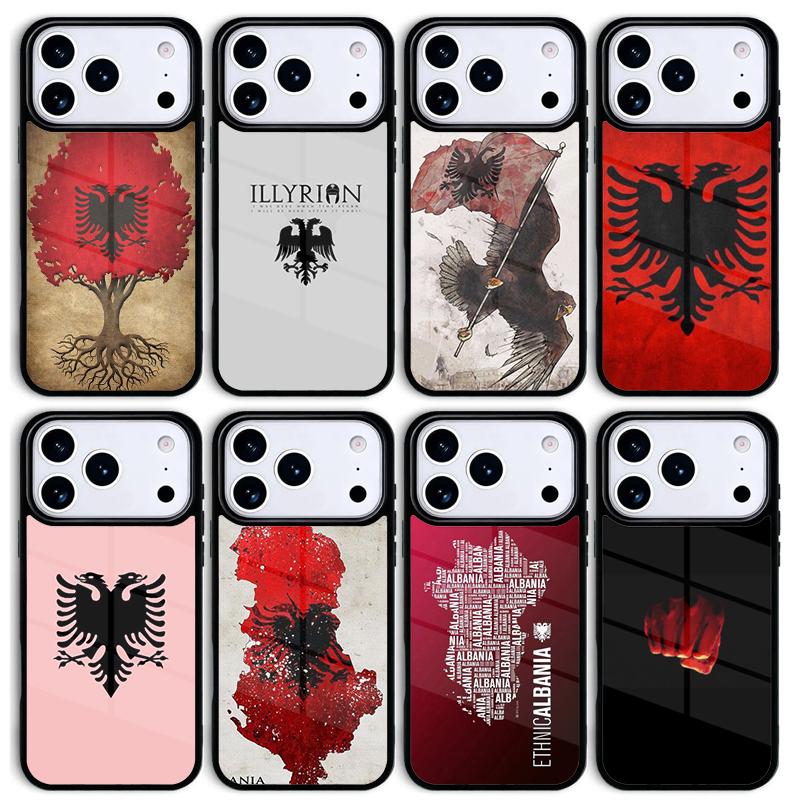 Albania Albanians Flag Mobile Phone Case for IPhone 17 AIR 16pro Max 15 14 13 12 11 Bumper Cover