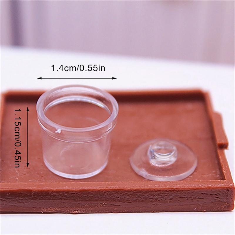 2шт 1:12 кукольных мини-бутылок для сахара, банка для приправ и специй с крышкой, кухонный декор