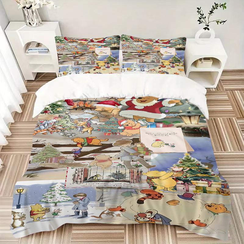 3Pcs Christmas Acre Wood Bedding Sets For All Sizes New 3D Printed Bed Cover Comforter Duvet Cover Pillowcase Bedroom Decoration