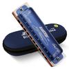 East Top Blues D 20 Brass Canvas Cleaning for and Diatonic Harmonica Harmonica, 10-Hole, Key, Tones, Cover, Case, Cloth, Beginners, Professionals,
