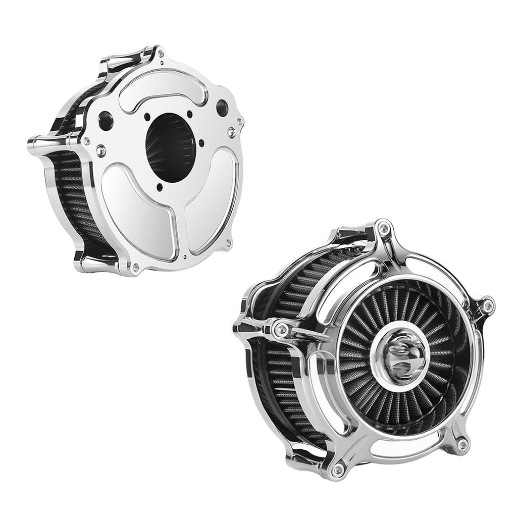 Motorcycles Turbine Air Cleaner Intake Filter Chrome For Harley Sportster XL Touring Softail Dyna EVO & Twin Cam Fatboy FXDLS