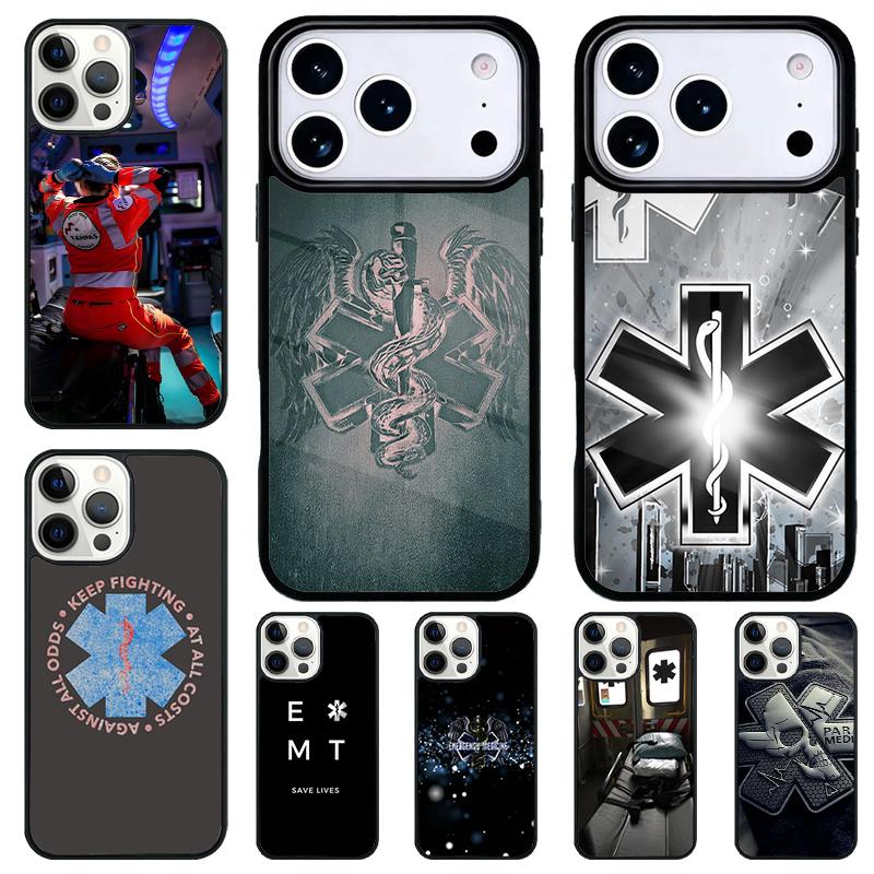 Чехол для iPhone 17 Air 16 15 11 12 14 13 Pro Max 'Звезда жизни' для экстренной медицинской помощи, противоударный чехол