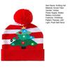 Knitting Hat with LED Lights Santa Claus Deer Christmas Tree Pattern Winter Illuminated Hat Festive Atmosphere Accessory