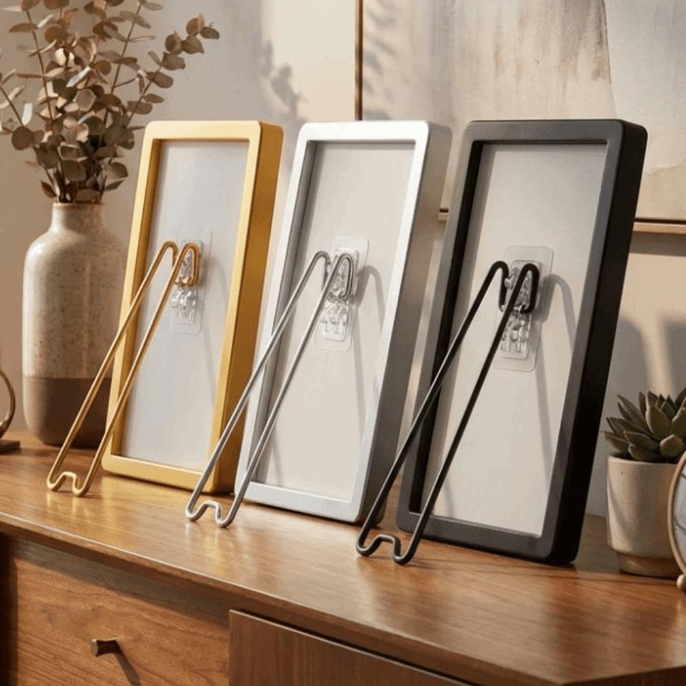 Self-Adhesive Picture Frame Bracket Stainless Steel Easel Back Stand Art Display