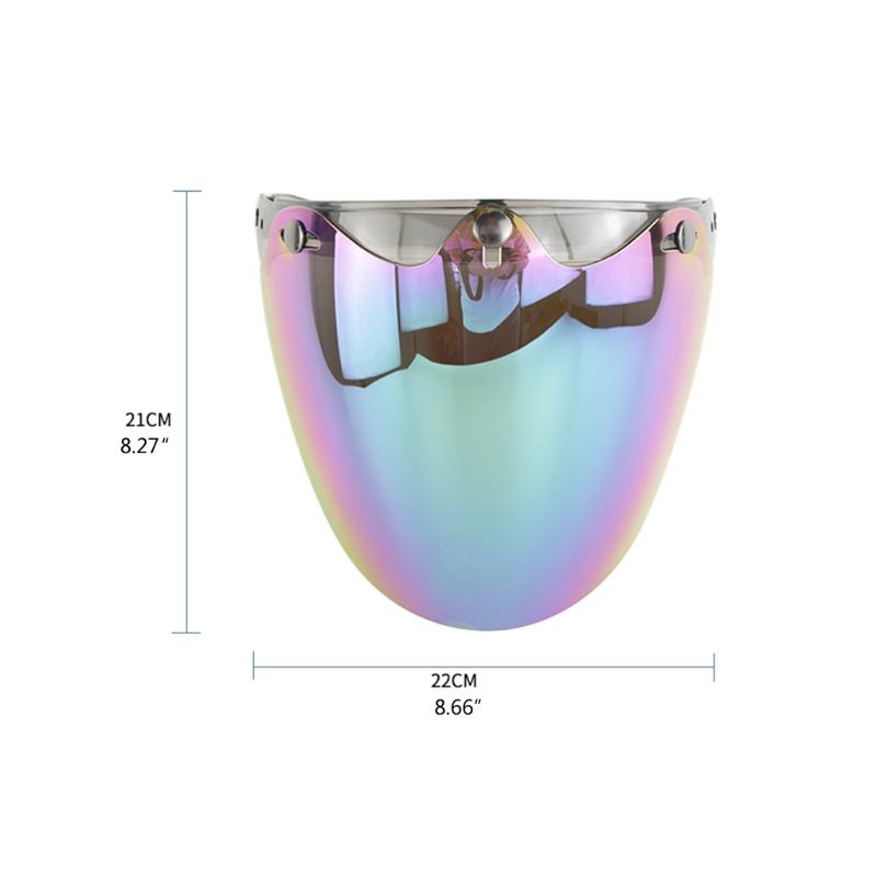 Универсальный 3-кнопочный открытый козырек Bubble Shield для мотоциклетного шлема, аксессуары