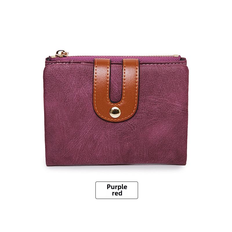 Корейский женский короткий кошелек Xiangyin Leather 2024 года — простой, модный, складной дизайн для студентов