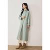VICTORIA&VERA Women's Winter Long Wool Double-faced Stand Collar Coat V9017D17