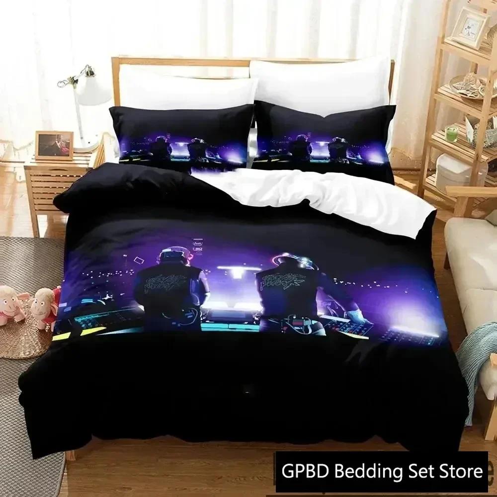 Luxury New 3D Print Daft Punk Bedding Set Duvet Cover Bed Set Quilt Cover Pillowcase King Queen Size Boys Adult Bedding Set