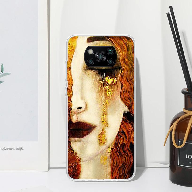 Kiss by Gustav Klimt Desig Phone Case For Xiaomi Poco X7 X6 X5 M7 M8 Pro F7 Ultra Redmi 15C 15 13C 13 12C 12 10 10C 10A Art Fund