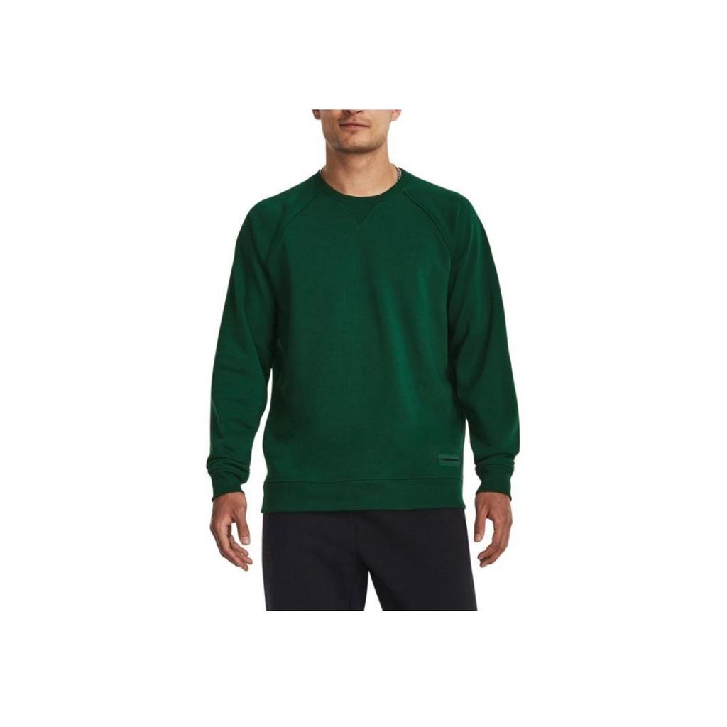 Under Armour Однотонный хлопковый трикотажный свитер с круглым вырезом для тренировок, мужской свитер, зеленый 1379685-322