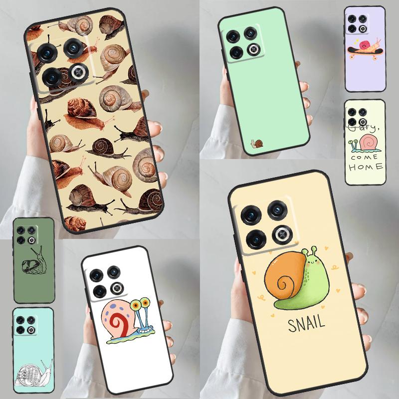Cartoon Animal Snail Case For OnePlus Nord 3 CE4 CE 2 Lite N10 N20 N30 OnePlus 12 11 9 10 Pro 8T 10T 12R Cover