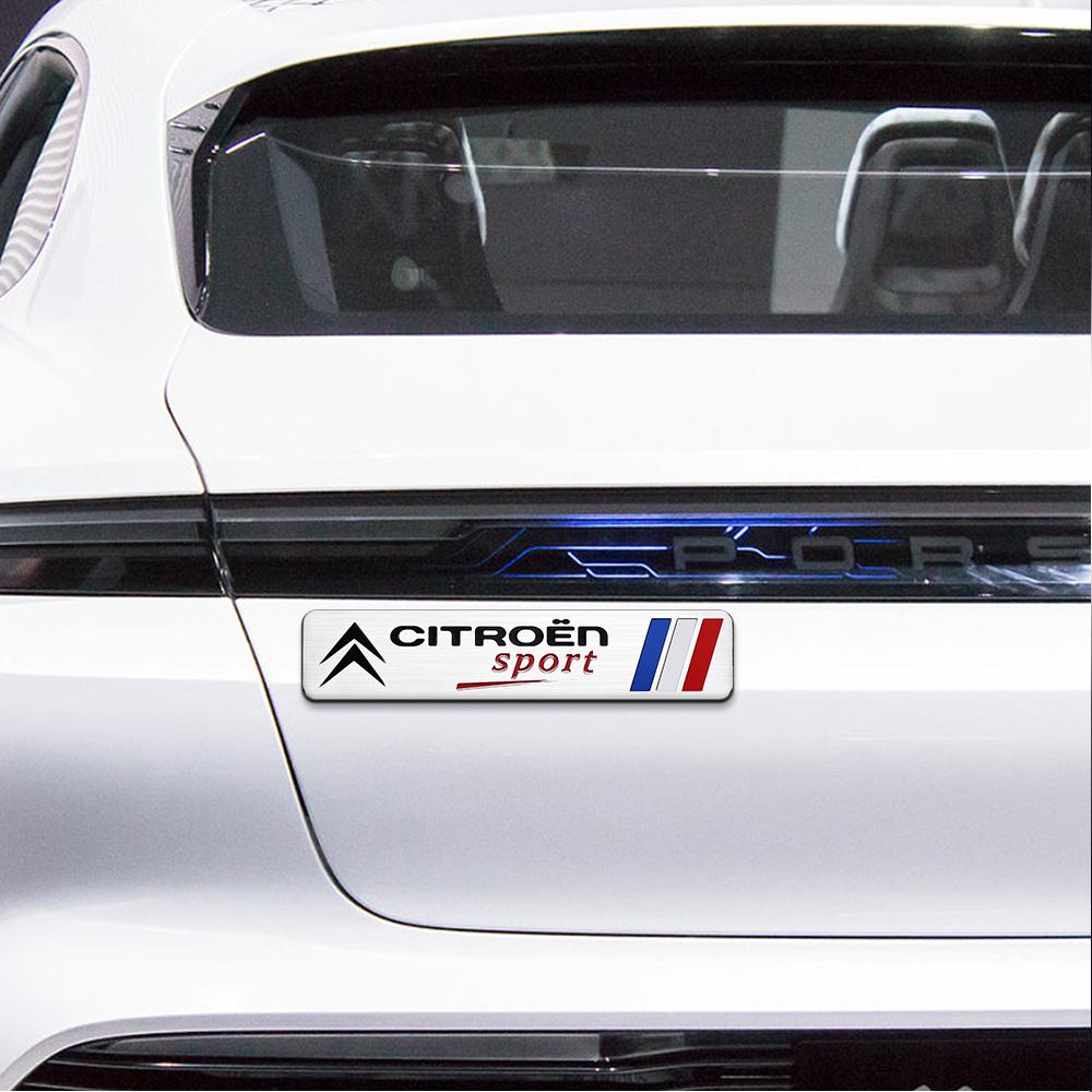 1pcs Aluminum Car Badge Body Side Sticker Fender Trunk Decor Decal Styling For Citroen C1 C2 C3 C4 Picasso C4L C5 C-ELYSEE C6 C8