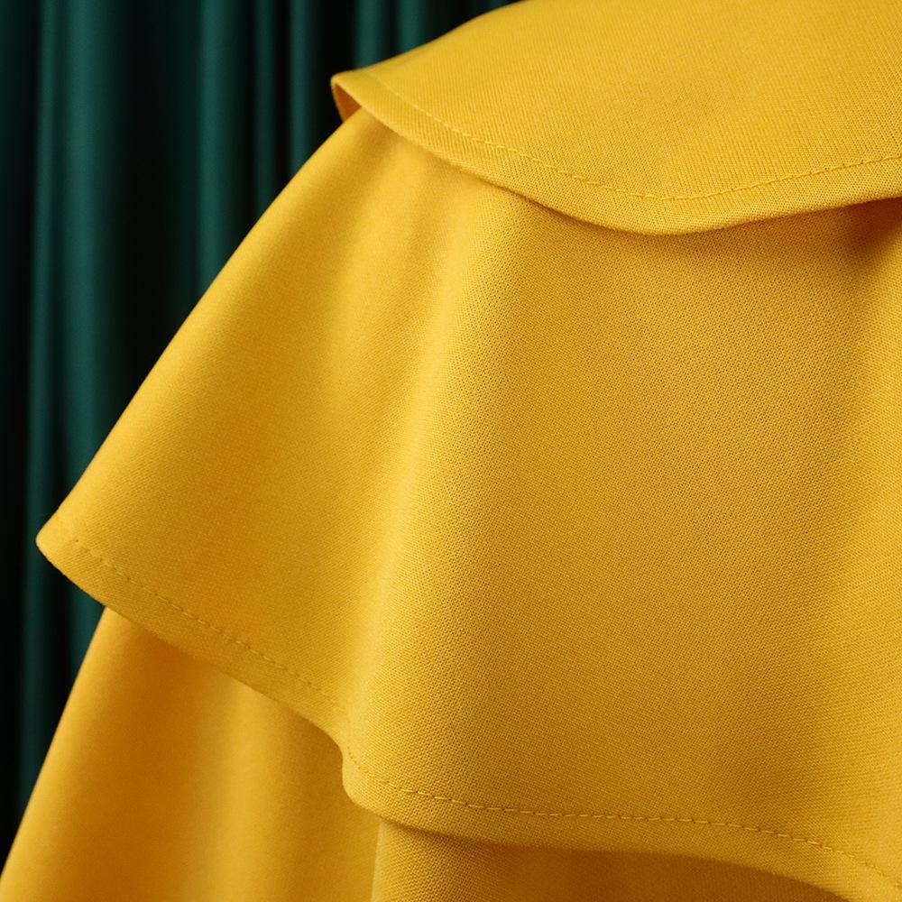 Женское летнее модное платье большого размера с рюшами, цельное однотонное платье-футляр с поясом