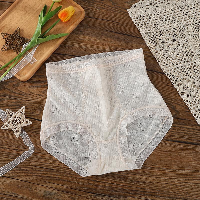 High Waist Panties Women Lace Briefs Transparent Sexy Lingerie Female Knickers Seamless Butt Lift Underwear