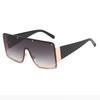 European and American fashion new one-piece large-frame sunglasses personalized wide-sided ins street shooting catwalk glasses male Internet celebrity