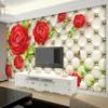 Классические фотообои 3D тиснением мягкая упаковка красная роза красивый цветок фреска гостиная домашний декор фреска